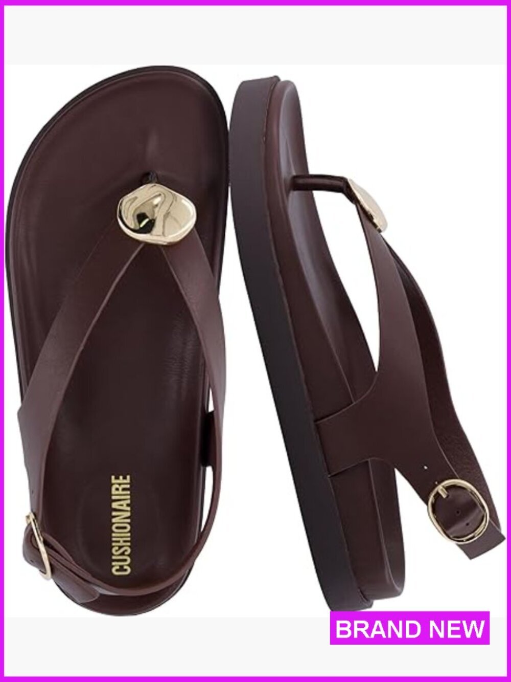 Thong Sandals With Arch Support Cushioned Footbed Adjustable Slingback